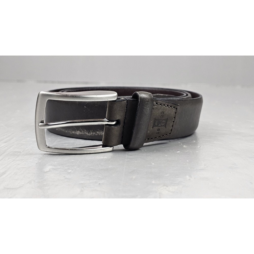 Allen Edmonds Belt Mens Size 42/107 Black Leather 1015595 Made‎ In USA Casual